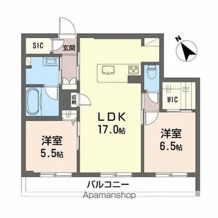 SHAMAISON グランフィリア【1階】の間取り