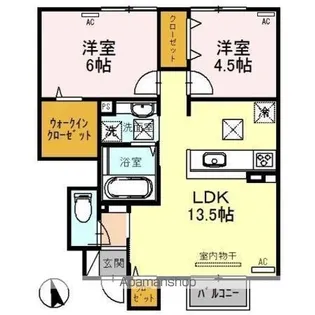 リヴェール【102号室】の間取り