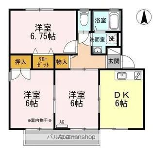 ロイヤルガーデン雅 B【102号室】の間取り