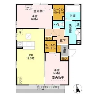 プリスカーサ【2階】の間取り
