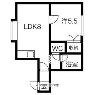 ルシーダ平和通【206号室】の間取り