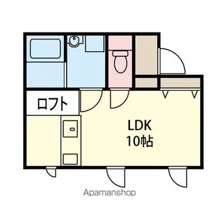 山形県米沢市西大通2丁目【アパート】の間取り