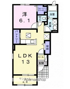 ブライト・ヒルサイドKⅡ【1階】の間取り