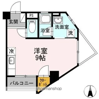 アリシア・イン・清水【2階】の間取り