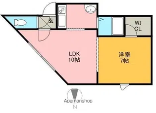 KIRAMECK円山東Ⅱ【101号室】の間取り