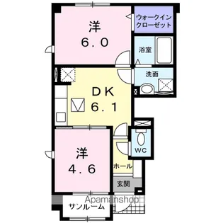 B・ポポラーレ【101号室】の間取り