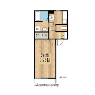 優和館【103号室】の間取り