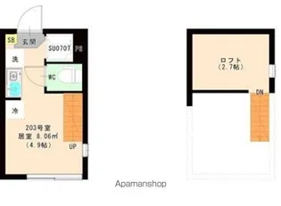 エスペランサ 平井【203号室号室】の間取り