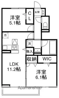 ラ・ルーチェII【1階】の間取り