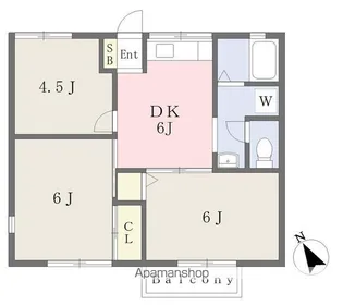 カーサビアンカ【201号室号室】の間取り