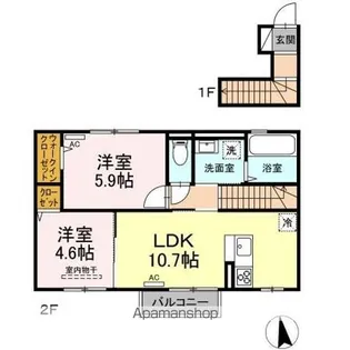 PRUNE【2階】の間取り