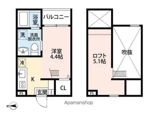 ヒルズ古出来【1階】の間取り