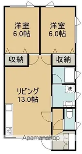 ハイツヤマダイⅡ【1階】の間取り