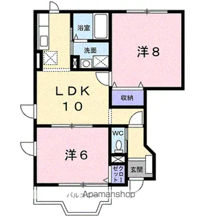 チェリーサイドハウスⅡ【1階】の間取り