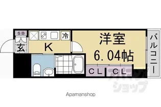MERCURIO KIOTO【715号室】の間取り