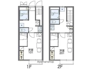 レオパレス前ヶ崎【2階】の間取り
