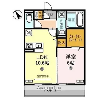 レジデンスコート栗東【2階】の間取り