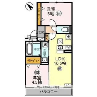 アンクレージュ AB【1階】の間取り
