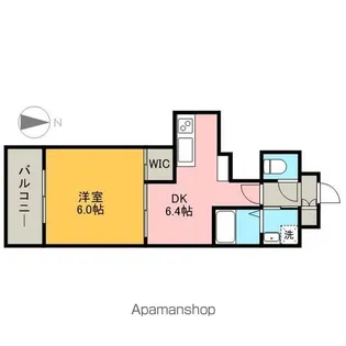 1DKの間取り画像