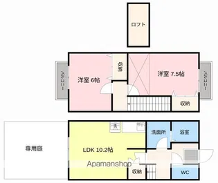 ブリックコート川平【3号室】の間取り