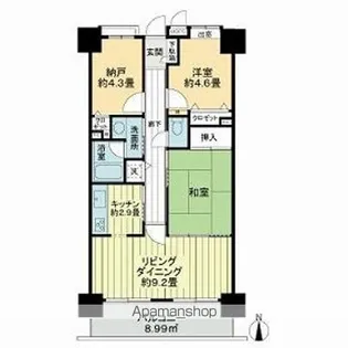 ライオンズプラザ梅島【8階】の間取り