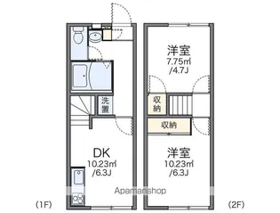 レオパレスEIRE【104号室】の間取り