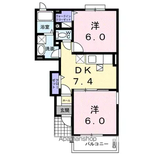 ベル小池Ⅰ【1階】の間取り