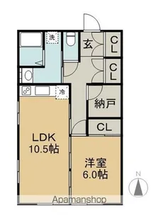 シャルム青山【101号室】の間取り