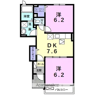 ブルー コスモ【1階】の間取り