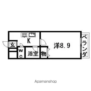 パークサイドグリッター弁天【4階】の間取り