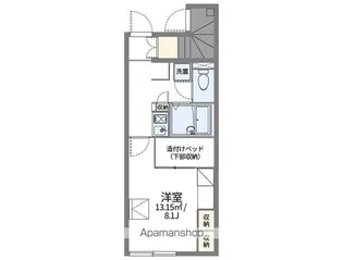 レオパレスライズワン【1階】の間取り
