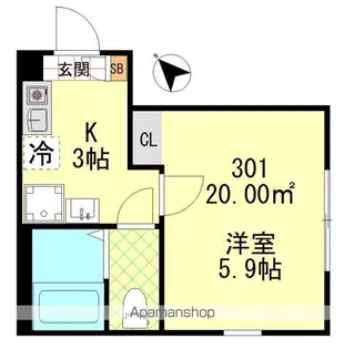 ウィッシュスクエア【3階】の間取り