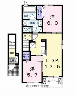 グランシャリオⅢ【2階】の間取り