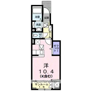 グラシオッソ坂井 Ⅲ【1階】の間取り