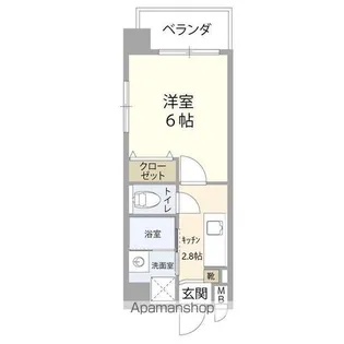 パーサーズハイム泉崎【402号室】の間取り