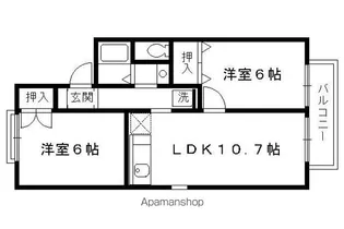 セジュール久宝寺【202号室】の間取り