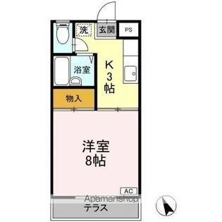 マルマツハイツ A【1階】の間取り