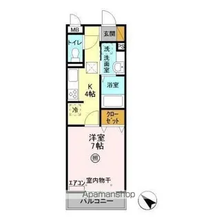 1Kの間取り画像