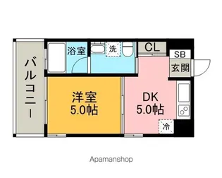 ルネッサンス21博多【6階】の間取り