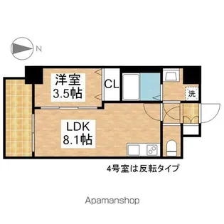 SOLメイクス新栄【11階】の間取り