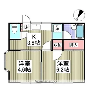 ハイツイレブン【1階】の間取り