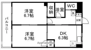 Y’S荒町【802号室】の間取り