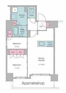 ドゥーエ菊川【2階】の間取り