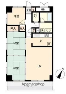 高砂関弐番館【4階】の間取り
