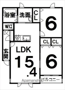 ボヌール光南【1階】の間取り