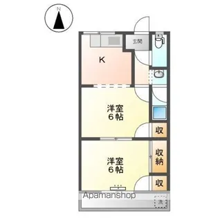 フラワーポリス咲【2階】の間取り
