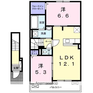 コスモス D【2階】の間取り