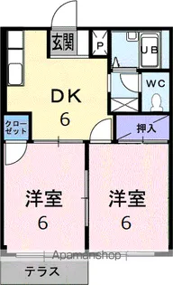 サンヒルズ岡【1階】の間取り