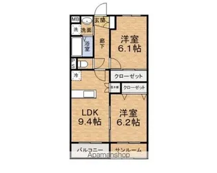 CUORE【101号室】の間取り