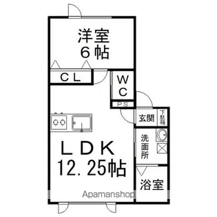 クレイドルB【1階】の間取り